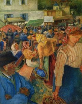 Camille Pissarro : Poultry Market, Pontoise